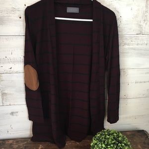 Maroon Open Front Cardi